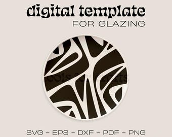 Glazing Stencil for Pottery | Cut Pattern for Glaze | Ceramics Template for Decorating | SVG for Cricut Design Studio and Silhouette Studio