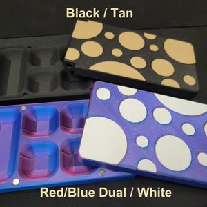 Mancala Set - folding magnetic board and gems image 8