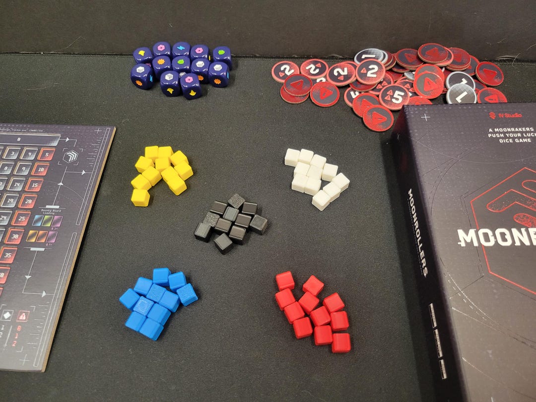 Replacement Cubes for Moonrollers Board Game - High Contrast Alternate ...