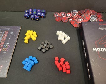 Replacement Cubes for Moonrollers board game - high contrast alternate colors