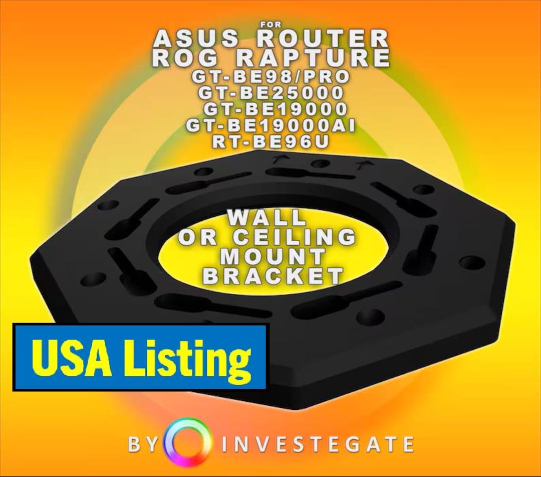 Asus Router Mount Asus Router Wall/ceiling Mount – GT-BE19000AI, GT-BE98/BE98 Pro, RT ...