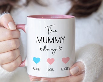 Mothers Day Mug | This Mummy Belongs To Custom Mug  | Custom Mum Mug | Personalised Gift For Mums | Mothers Day Gift | Presents For Mum