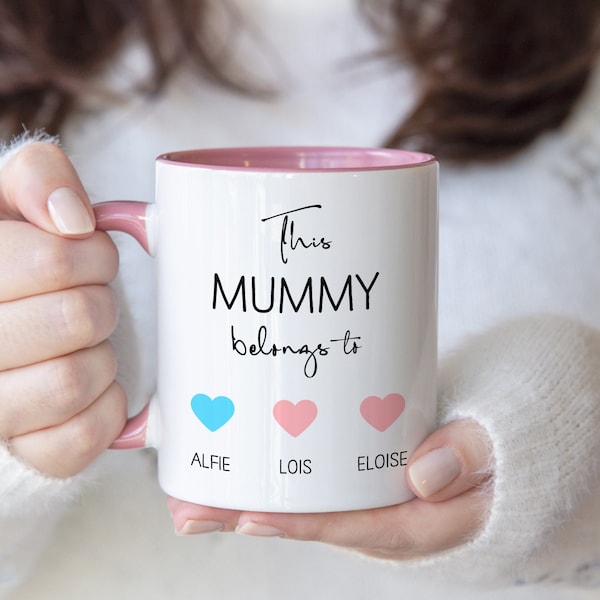 Taza del Día de las Madres / Esta mamá pertenece a una taza personalizada / Taza de mamá personalizada / Regalo personalizado para mamás / Regalo del Día de las Madres / Regalos para mamá