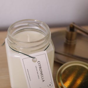 Handmade Citronella Candle: Natural Bug Repellent, Summer Outdoor Candle