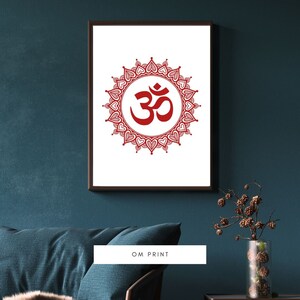Om Print Digital download|Yoga Wall art|Meditation decor|Spiritual gift|Om symbol