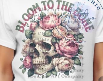 Flower Floral Skull Shirt, Bloom Skull Shirt, Flower Skull Tee, Floral Skull Boho Graphic Shirt, Skull Shirt, Aesthetic Skeleton Graphic Tee