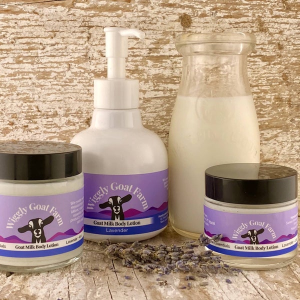 calming + moisturizing farm to skin goat milk face + body lotion | Vermont made | organic | artisan made | paraben + dye free | Lavender