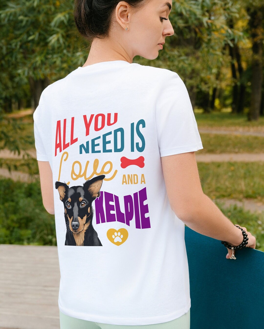 Kelpie Dog Graphic Tee Dog Lover Tshirt Australian Kelpie T Shirt Gift