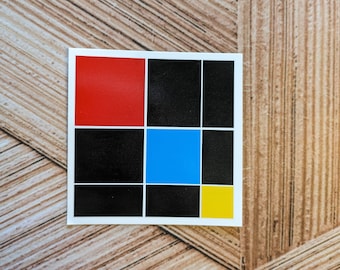 Montessori Trinomial Cube 3x3 Sticker