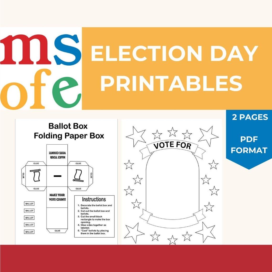 Election Day Printables Primary Early Childhood Lower Elementary ...