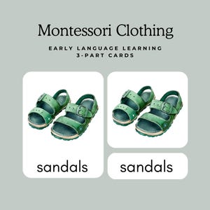 Montessori Clothing 3-Part Cards and Lesson Guide | Hands-On Learning for Toddlers & Primary | Montessori At-Home Printable | Practical Life