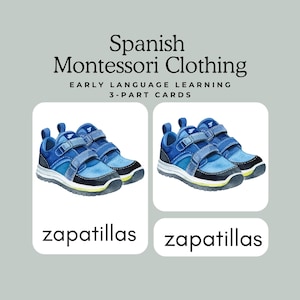 Spanish Montessori Clothing 3-Part Cards – A Hands-On Language Learning Resource | Early Language Learning | Montessori Nomenclature