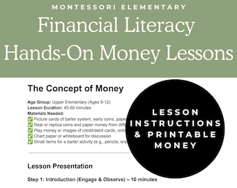 Montessori Financial Literacy Lessons: Hands-On Money Skills (Ages 9-12)