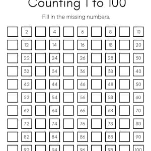 Tarjetas de actividades Montessori para contar de dos en dos / Práctica divertida de matemáticas de 2 en 2, de 5 en 5 y de 10 en 10 hasta 100 / Actividad imprimible de aprendizaje temprano / Primaria / Elemental