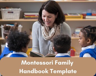 Montessori Family Handbook Template | Administrators | Head of School | Principal Resource