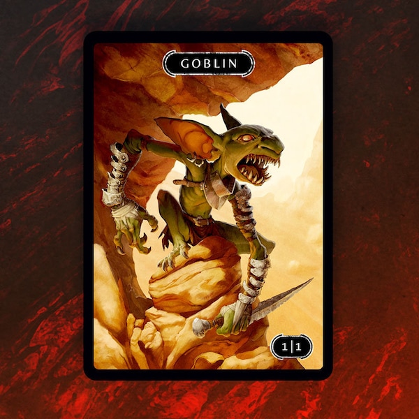 Goblin Token Cards x4 | For MTG Commander/Strategy TCG Games| Custom Proxies