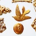 16 Pcs. Raw Copper Blanks, Stampings - SWAN BIRD ANIMAL SHAPE