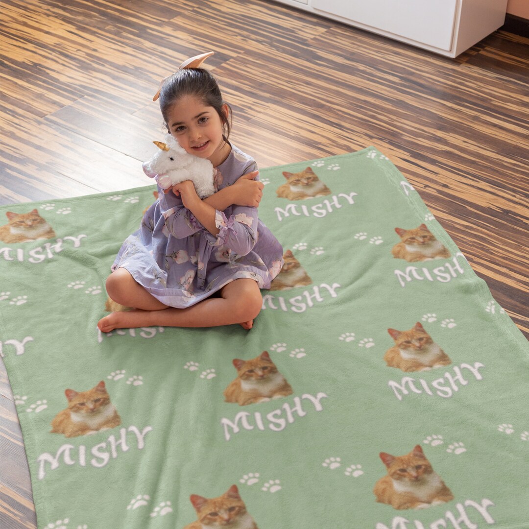 Personalized Pet, Blanket Using Pet Photo, Cat Picture, Blanket Dog, Blanket Cat, Velveteen ...