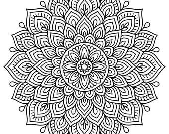 Lámina para colorear de mandalas