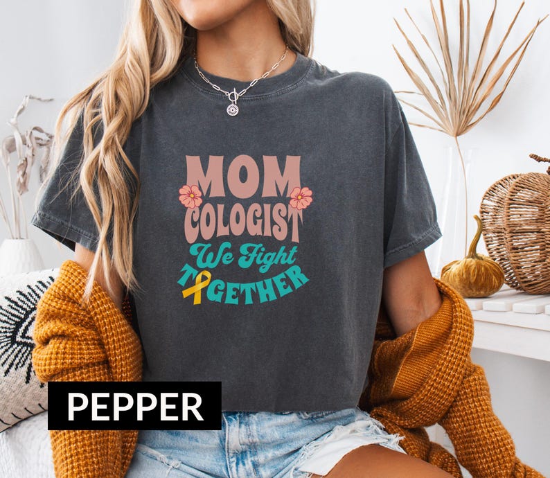 Childhood Cancer Awareness Tshirt Gift Gold Ribbon Tee Shirt Mom Gift