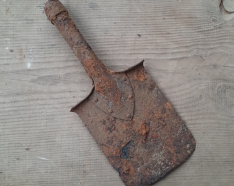 Original WW1 Russian Imperial Army Trenching Shovel 1910s, Metal Detected Rusted Not Cleaned, Vintage Entrenching Tool, Great War Relic