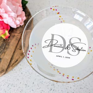 Monogram Edible Drink Toppers: Wedding Cocktail Garnish