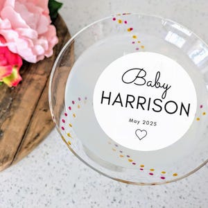Personalized Baby Shower Drink Toppers: Edible Wafer Paper Garnish