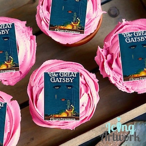 12 Book Cover Cupcake Toppers, Custom Edible Cupcake Cookie Toppers, Edible Image, Favorite Books, Edible Toppers