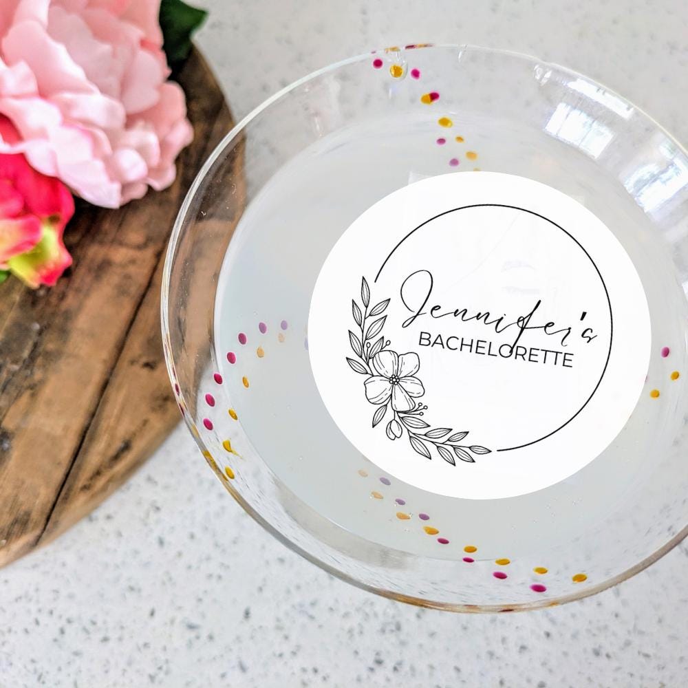 Custom Bachelorette Cocktail Toppers: Edible Wafer Paper Decorations