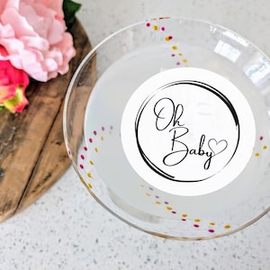 Oh Baby Edible Drink Toppers: Baby Shower Cocktail Garnish