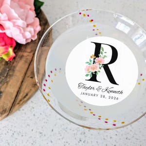 Custom Wedding Cocktail Toppers: Edible Wafer Paper Drink Garnish