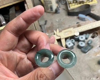 Jadeite earring/jadeite plug/jadeite expander/jadeite earring/Jadeite ear plugs/Jadeite plugs/Teotihuacan style earring.