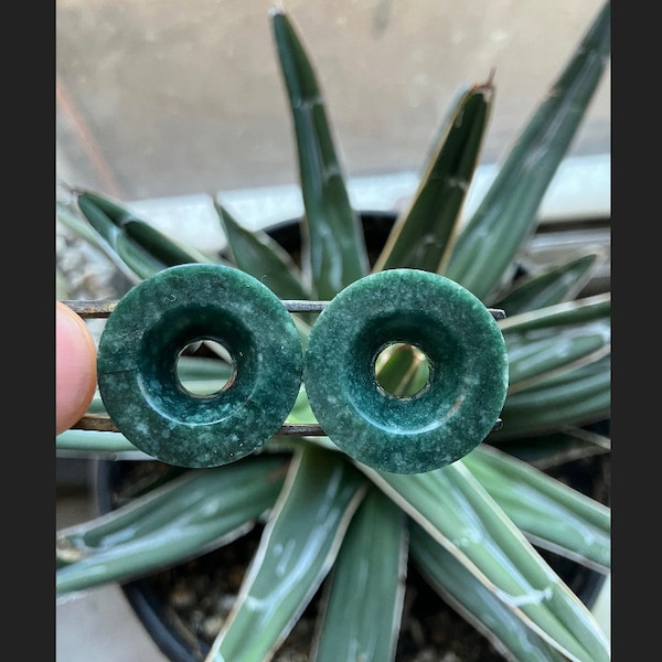 Jadeite ear cuff/jadeite plug/jadeite expander/jadeite earring/Jadeite ear plugs/Jadeite plugs/Teotihuacan style ear cuffs.