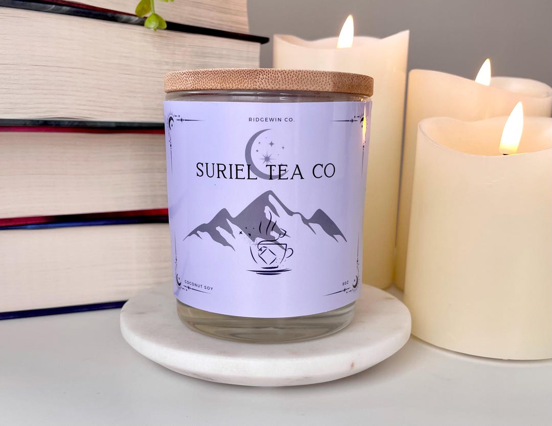 Suriel Tea Co | ACOTAR Inspired Design | Bookish Candle - Etsy