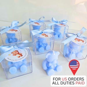 Teddybär Kerze Geschenk, Babypartybevorzugung, Kinderzimmer Geschenk, Taufe, Geburtstag