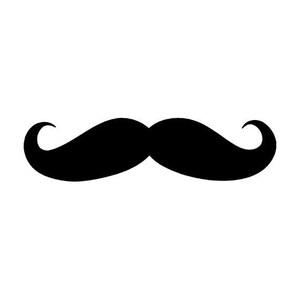Mustache Vinyl Decal Window Sticker Movember