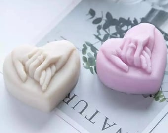 Heart Wedding Ring Silicone Mold. Suitable for Making Candles, Soaps, Epoxy and Scented Stones