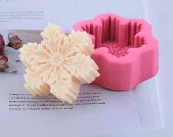 Snowflake Silicone Mold. Suitable for Making Candles, Soaps, Epoxy and Scented Stones