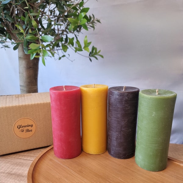 Pure Beeswax Pillar Candles Handmade