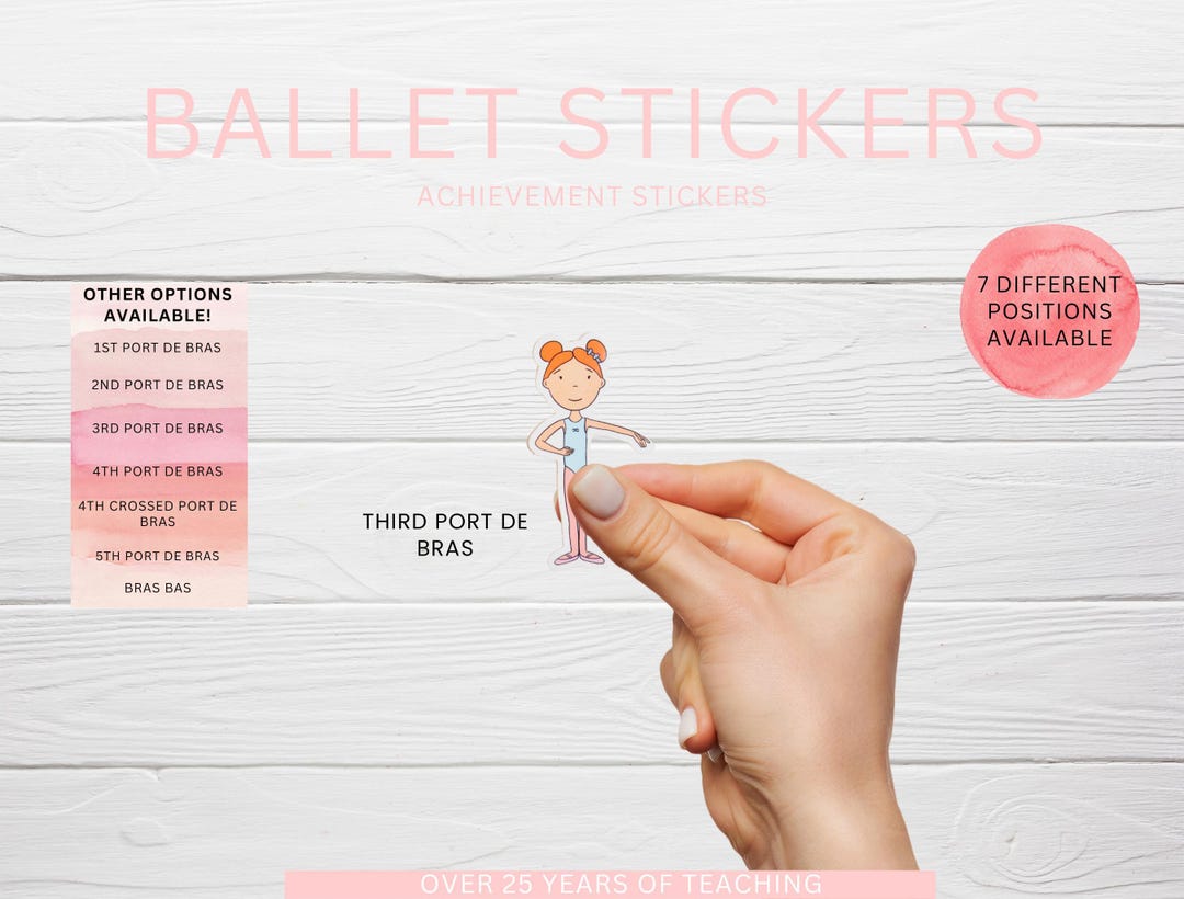Ballet Arm Position Stickers: Dance Teacher Aid, Vinyl Die Cut - Etsy
