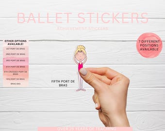 Ballet Arm Position Stickers: Dance Teacher Aid, Vinyl Die Cut