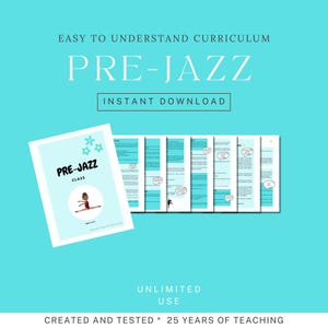 Plan de estudios de pre-jazz: Clase para principiantes, de 4 a 6 años (Descargar PDF)
