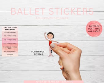 Ballet Arm Position Stickers: Dance Teacher Aid, Vinyl Die Cut