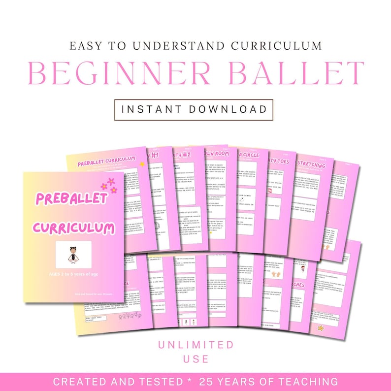 Ballet Guidebook Pre-ballet Curriculum: Complete Beginner Class, Ages 2-5 (PDF ...