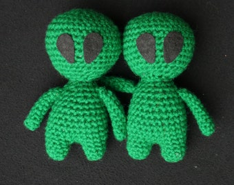 Crocheted Alien Amigurumi (One little guy)