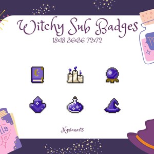Magical Twitch Sub Badges for the witchy streamer