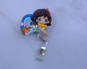 Badge Reel, Summer Badge Reel, Ocean Badge Reel, Emergency Badge, Tech ID Badge Reel, Orthopedics Badge Reel, Tech ID Holder, Baby princess