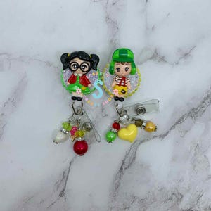 Mexican chilindrina, chavo Badge Reel, Nurse Gift, Funny Badge Reel