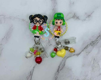 Mexican chilindrina, chavo Badge Reel, Nurse Gift, Funny Badge Reel