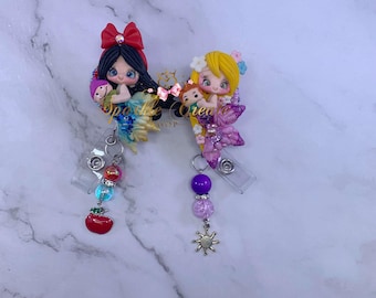 Girl Mermaid Badge Reel, Nurse Gift, Medical Badge Reel, Retractable Badge Reel, Clinic Badge Reel, Student Nurse, Healthcare, Rn CNA